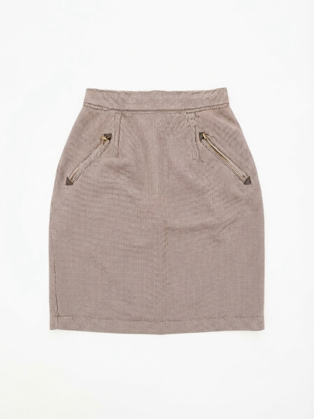 Tangiers California Ranchwear Houndstooth Zip Pocket Skirt Size 7